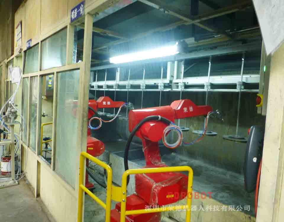 剎車(chē)盤(pán)機(jī)器人噴漆懸掛生產(chǎn)線